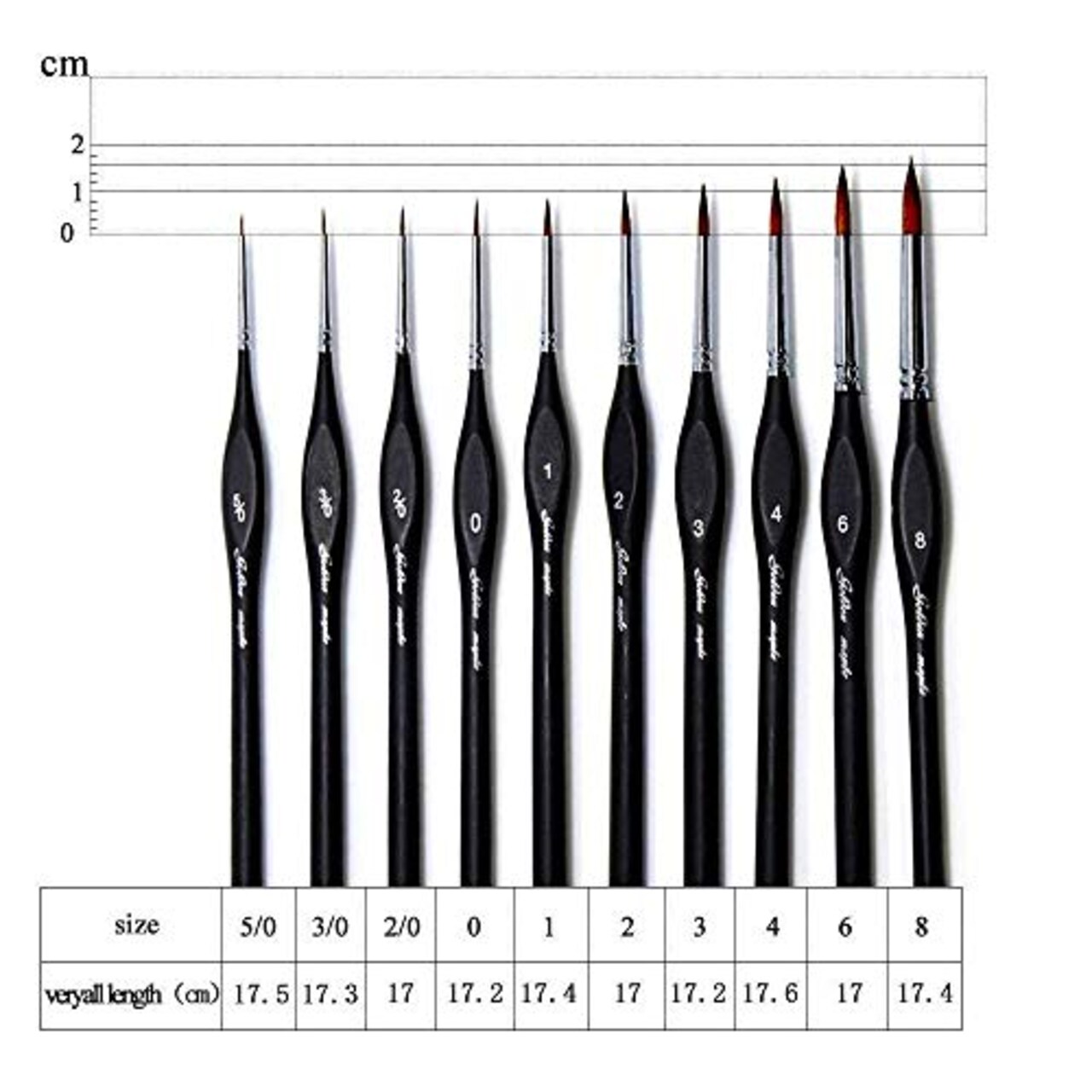 10 Pcs Detail Paint Brushes Set Miniature Brushes for Fine Detailing & Art Painting - Acrylic, Watercolor,Oil,Models, Warhammer 40k